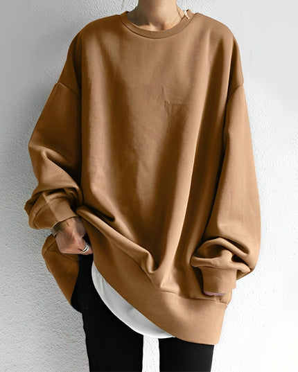 Women's Cotton Sweater in an Oversized, Dropped-Shoulder Fit
