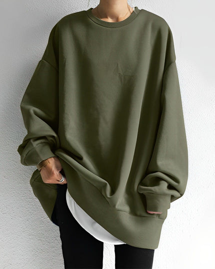 Women's Cotton Sweater in an Oversized, Dropped-Shoulder Fit