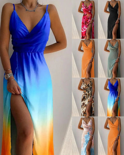Women's Cocktail Maxi Dress Cowl Neck Spaghetti Strap - product image 7