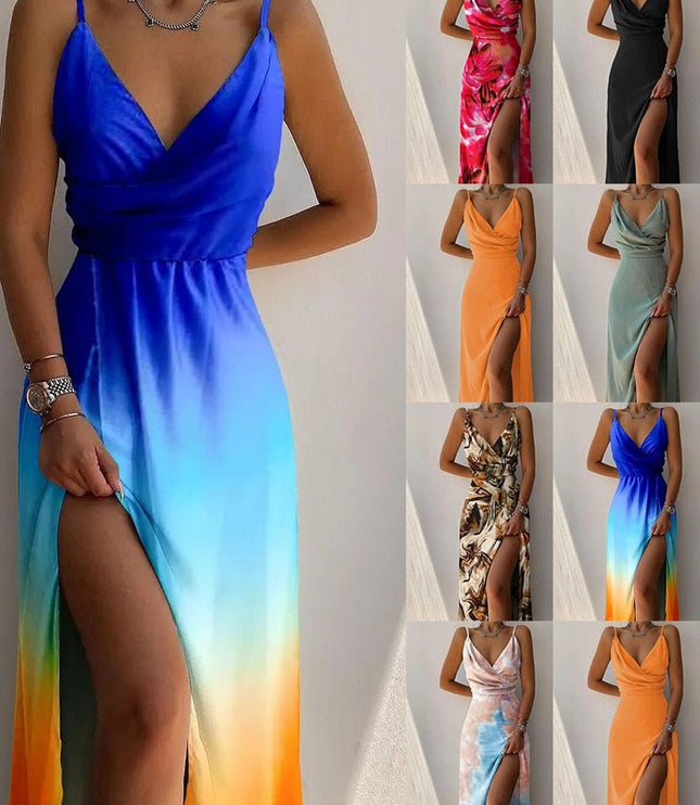 Women's Cocktail Maxi Dress Cowl Neck Spaghetti Strap - product image 7