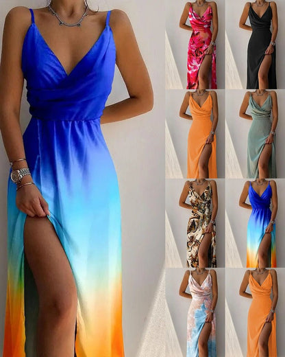 Women's Cocktail Maxi Dress Cowl Neck Spaghetti Strap - product image 7