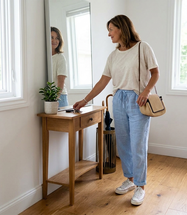 Women's Cropped Relaxed Fit Drawstring Summer Pants