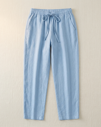 Women's Cropped Relaxed Fit Drawstring Summer Pants
