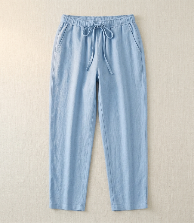Women's Cropped Relaxed Fit Drawstring Summer Pants