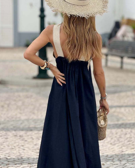 Women's Crossover Front Flowy Summer Maxi Dress