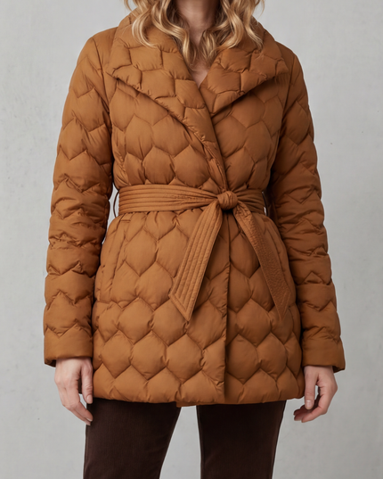 Women's Diamond Quilted Padded Winter Puffer Jacket
