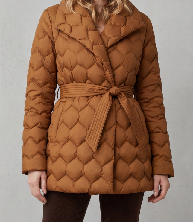 Women's Diamond Quilted Padded Winter Puffer Jacket