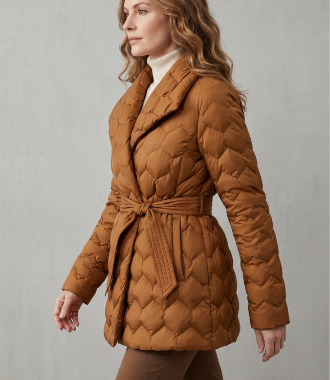 Women's Diamond Quilted Padded Winter Puffer Jacket
