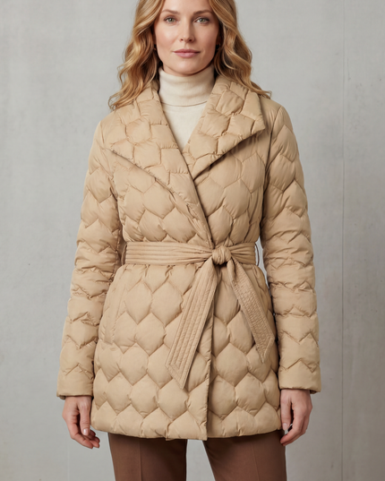 Women's Diamond Quilted Padded Winter Puffer Jacket