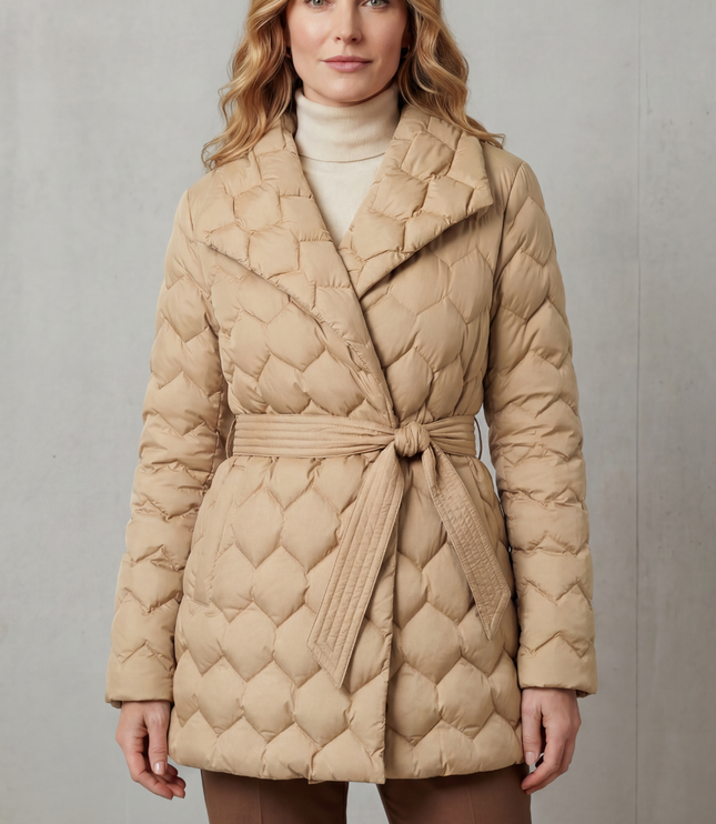 Women's Diamond Quilted Padded Winter Puffer Jacket