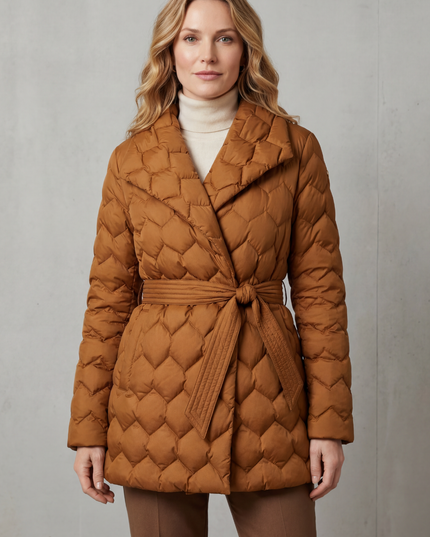 Women's Diamond Quilted Padded Winter Puffer Jacket