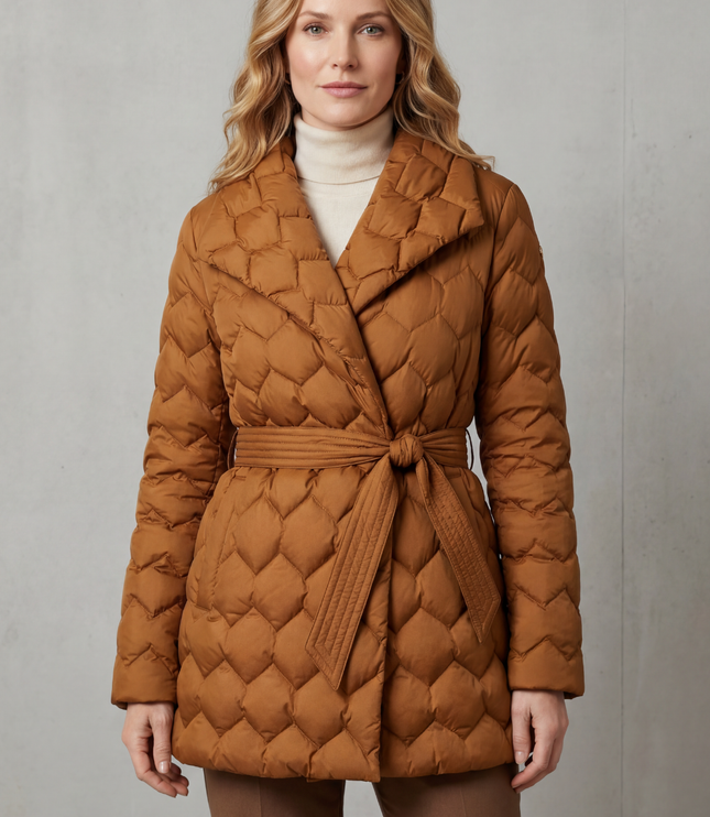 Women's Diamond Quilted Padded Winter Puffer Jacket