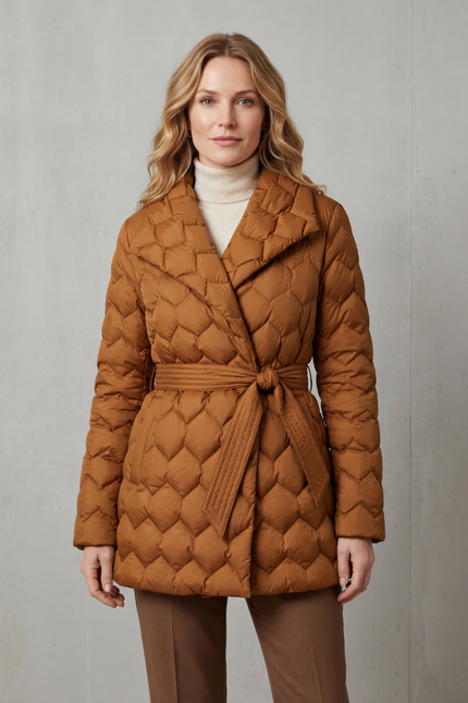 Women's Diamond Quilted Padded Winter Puffer Jacket