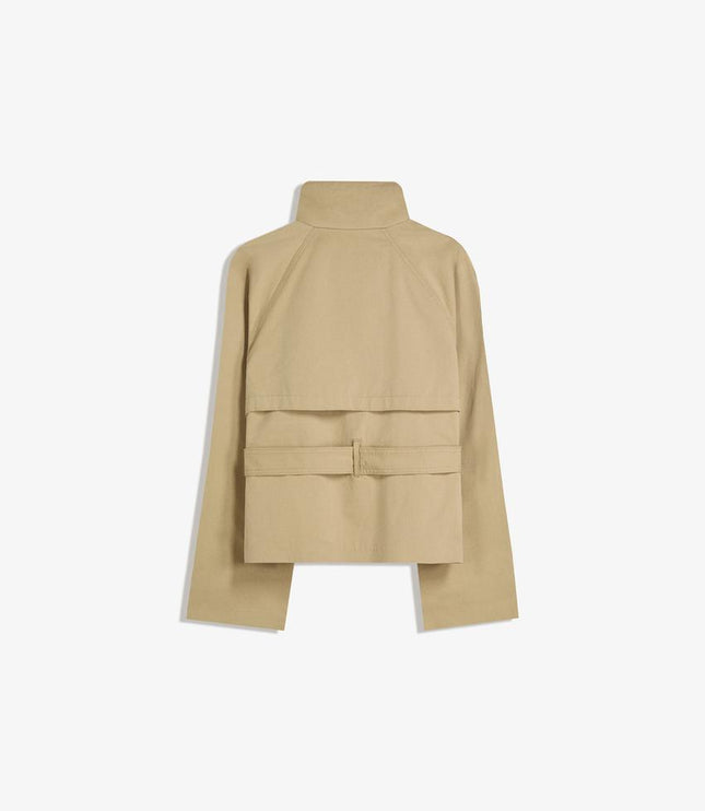 Women's Double Breasted Cropped Fall Trench Coat