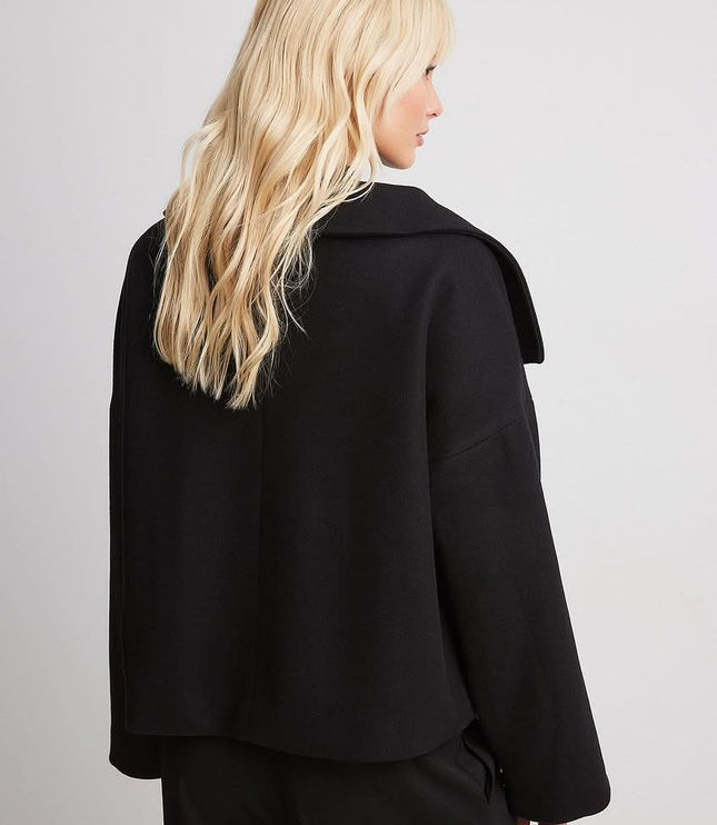 Women's Double Breasted Structured Layering Jacket