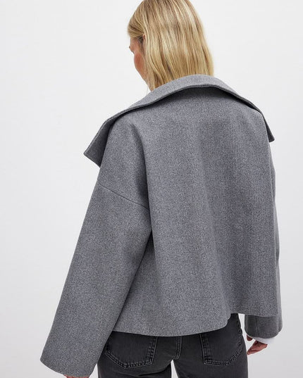 Women's Double Breasted Structured Layering Jacket