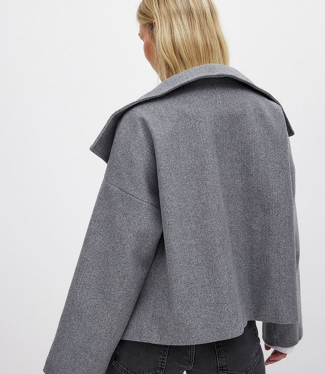 Women's Double Breasted Structured Layering Jacket