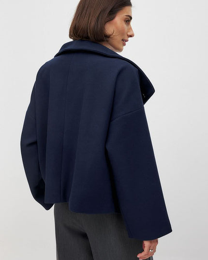 Women's Double Breasted Structured Layering Jacket