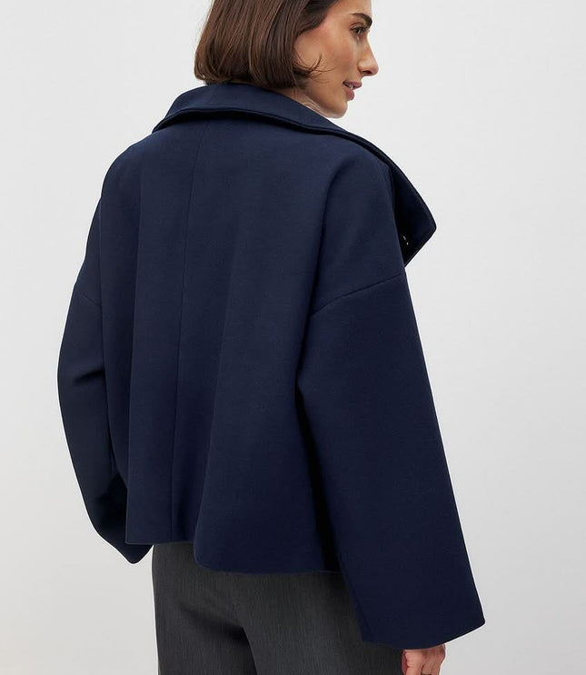 Women's Double Breasted Structured Layering Jacket