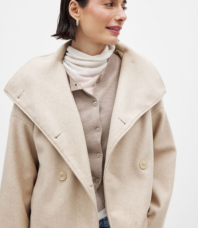 Women's Double Breasted Structured Layering Jacket