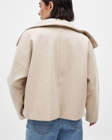 Women's Double Breasted Structured Layering Jacket