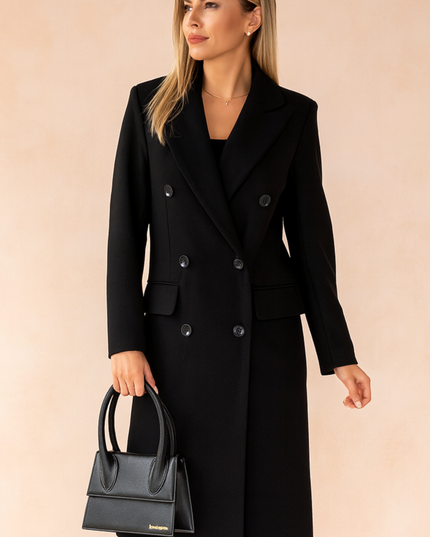 Women's Double Breasted Tailored Long Winter Coat