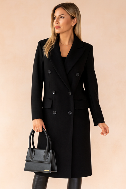 Women's Double Breasted Tailored Long Winter Coat