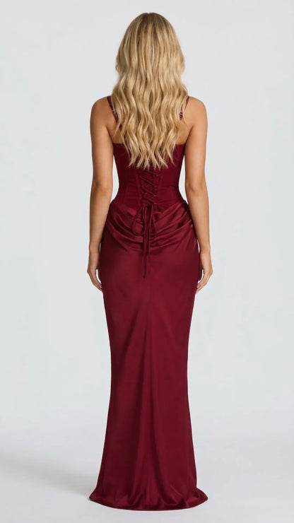 Women Draped Corset Sleeveless Maxi Dress - product image 11