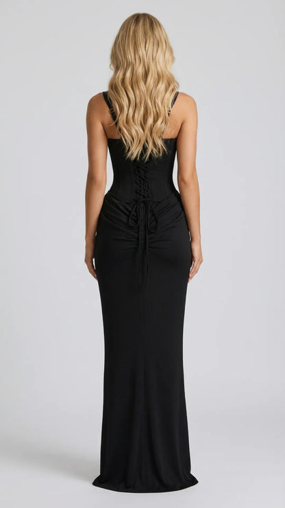 Women Draped Corset Sleeveless Maxi Dress - product image 5