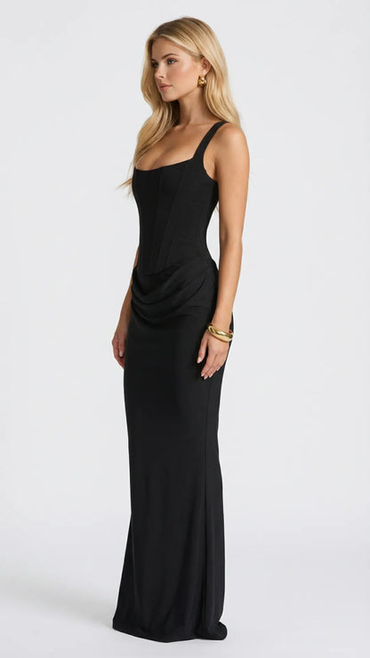 Women Draped Corset Sleeveless Maxi Dress - product image 6