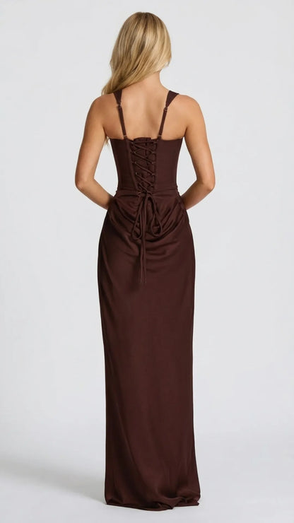 Women Draped Corset Sleeveless Maxi Dress - product image 8