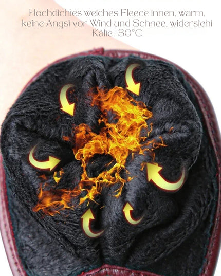 Women's Fleece-Lined Gloves in Faux Leather