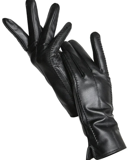 Women's Fleece-Lined Gloves in Faux Leather