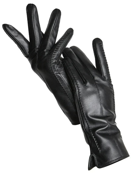 Women's Fleece-Lined Gloves in Faux Leather