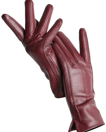 Women's Fleece-Lined Gloves in Faux Leather