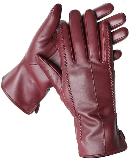 Women's Fleece-Lined Gloves in Faux Leather