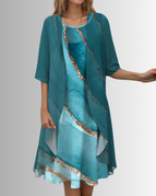 Blue with Pattern / S