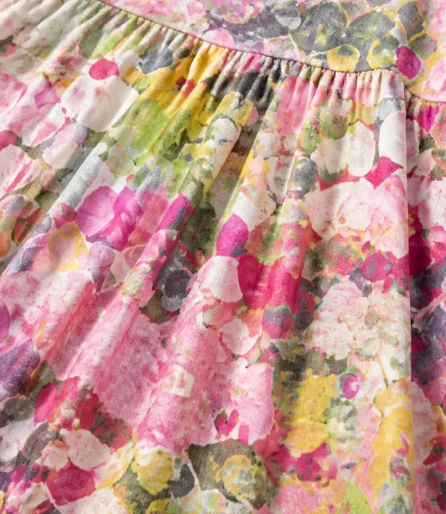 Women's Floral Print Relaxed Summer Midi Dress