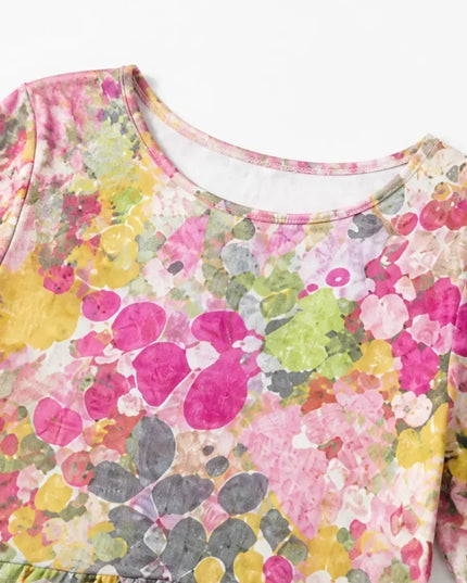 Women's Floral Print Relaxed Summer Midi Dress