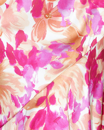 Women's Floral Spaghetti Strap Wedding Guest Maxi Dress