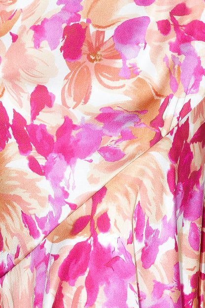 Women's Floral Spaghetti Strap Wedding Guest Maxi Dress