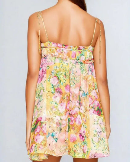 Women Floral Tie Shoulder Mini Dress - product image 11