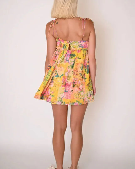 Women Floral Tie Shoulder Mini Dress - product image 17