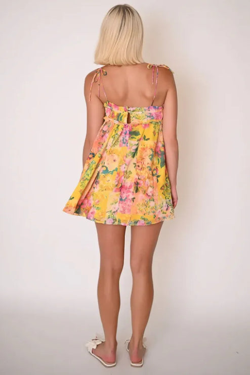 Women Floral Tie Shoulder Mini Dress - product image 17