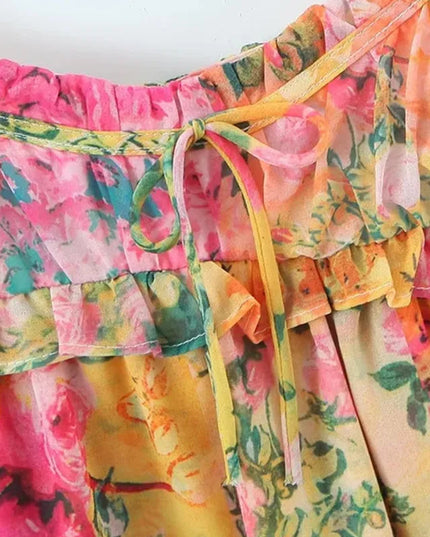Women Floral Tie Shoulder Mini Dress - product image 18