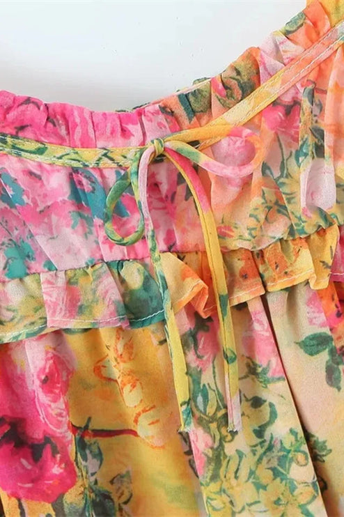 Women Floral Tie Shoulder Mini Dress - product image 18