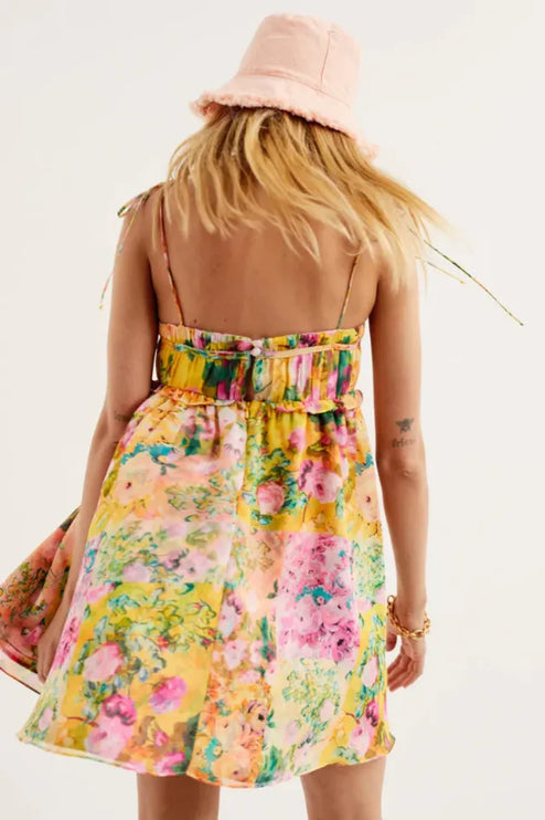 Women Floral Tie Shoulder Mini Dress - product image 8