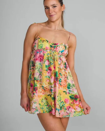 Women Floral Tie Shoulder Mini Dress - product image 9