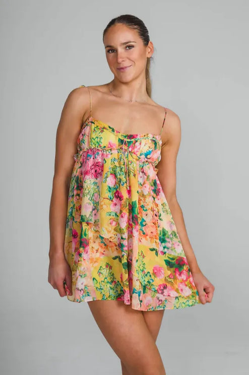 Women Floral Tie Shoulder Mini Dress - product image 9