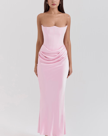 Women's Floral V-Neck Flowy Boho Summer Maxi Dress